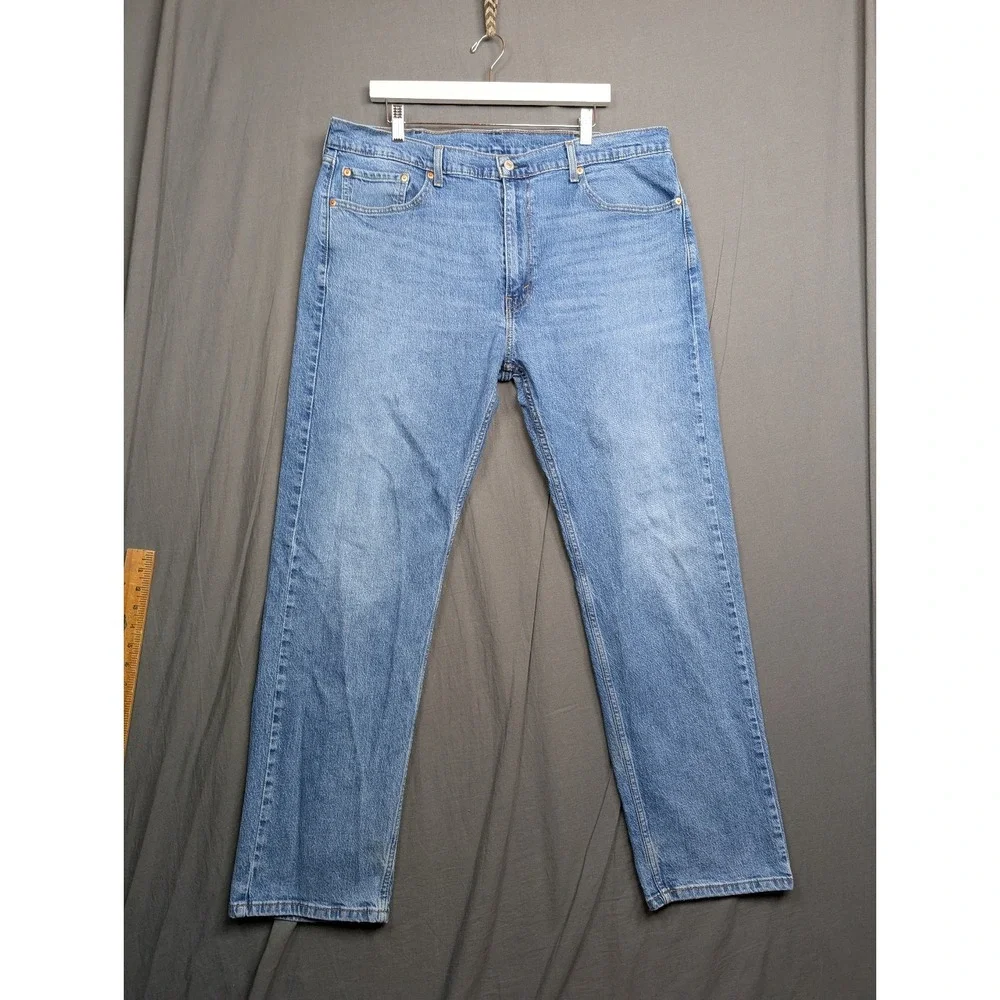 Levi's 505 Regular Fit Men's Jeans Light Wash Blue Denim‎ Size 40x32